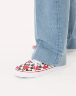 Valentino Valentino Garavani And Vans Low-Top Trainer In Fabric With VLogo Checkerboard Print And Polka Dot Detail - Image 8